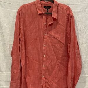 Marc Anthony Coral Casual Button Down Shirt
